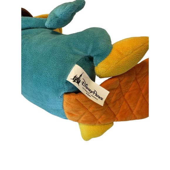 DISNEY STORE Exclusive Stuffed Animal MC Secret Agent PERRY PLATYPUS 16" Plush - Picture 6 of 6